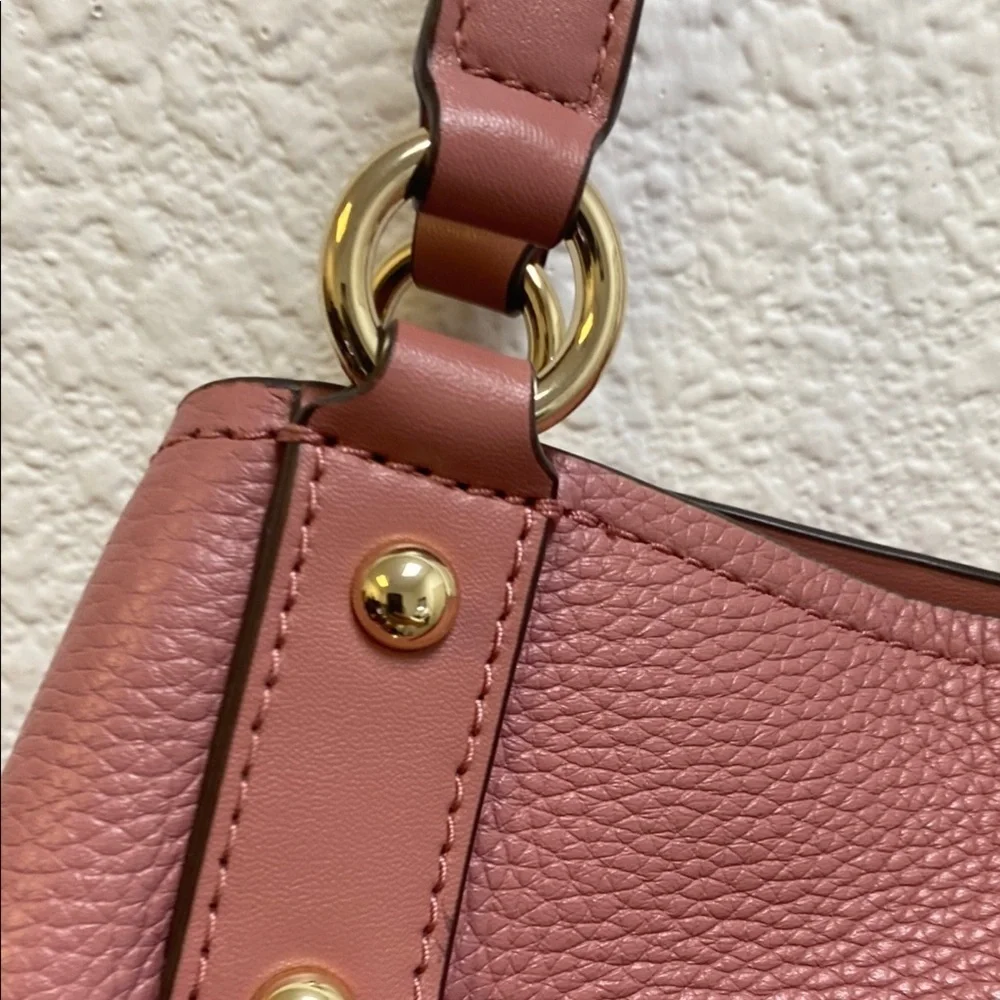 Michael Kors Pink Shoulder Bag with Gold Hardware